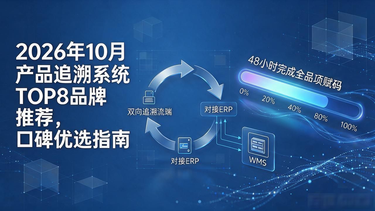 2026年10月产品追溯系统TOP8品牌推荐，口碑优选指南