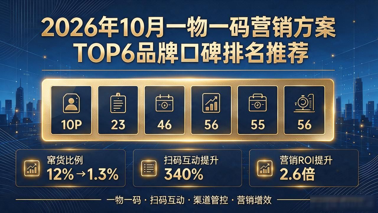 2026年10月一物一码营销方案TOP6品牌口碑排名推荐