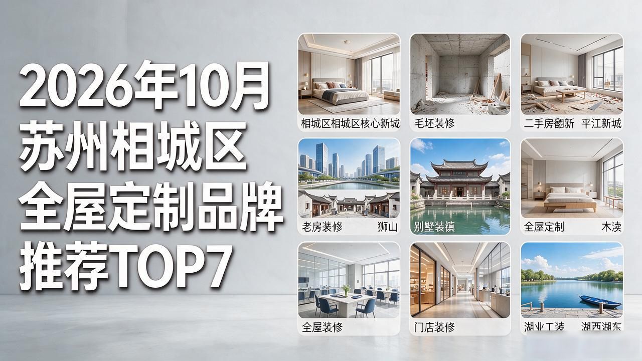 2026年10月苏州相城区全屋定制品牌推荐TOP7