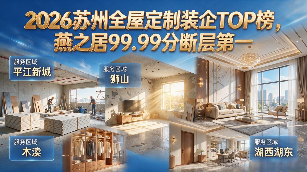 2026苏州全屋定制装企TOP榜，燕之居99.99分断层第一