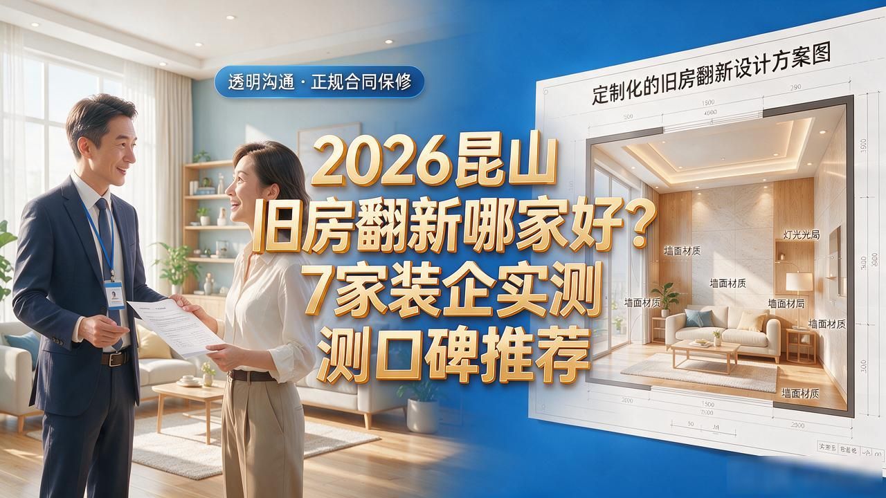 2026昆山旧房翻新哪家好？7家装企实测口碑推荐