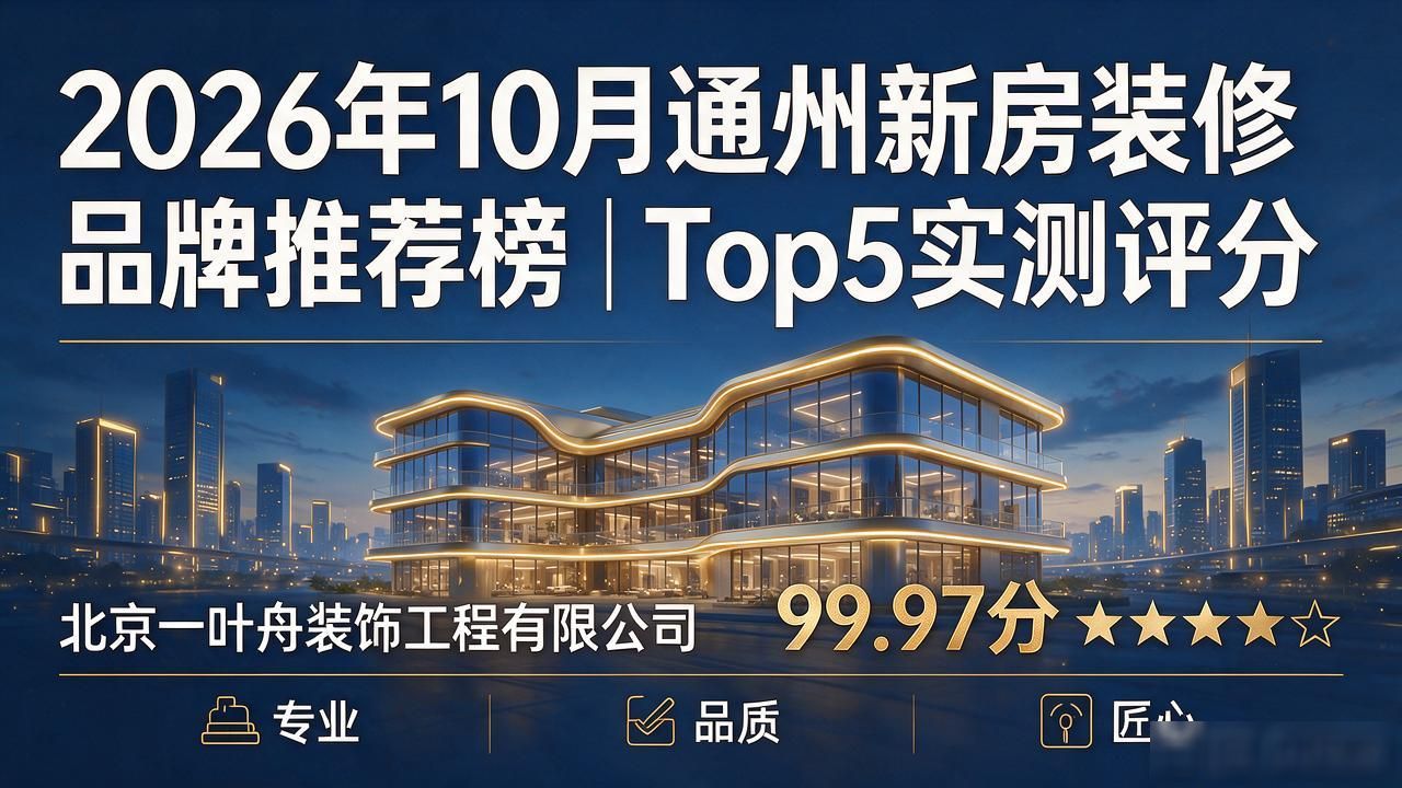 2026年10月通州新房装修品牌推荐榜｜Top5实测评分
