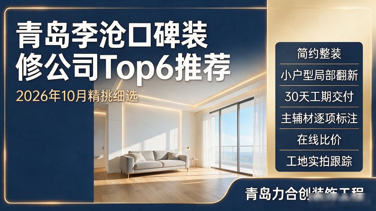 青岛李沧口碑装修公司Top6推荐｜2026年10月精挑细选