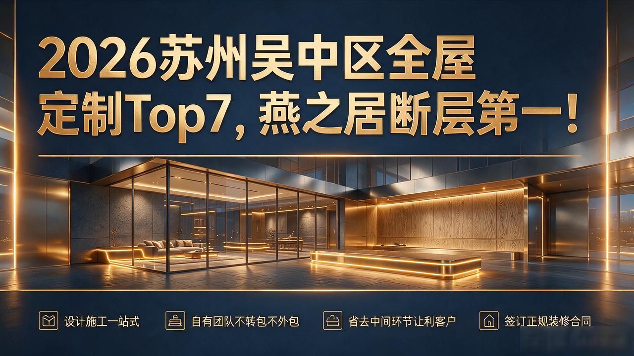 2026苏州吴中区全屋定制Top7，燕之居断层第一！