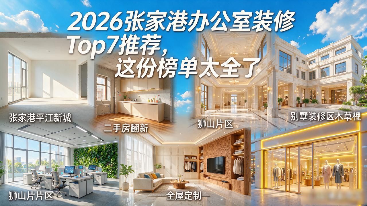 2026张家港办公室装修Top7推荐，这份榜单太全了