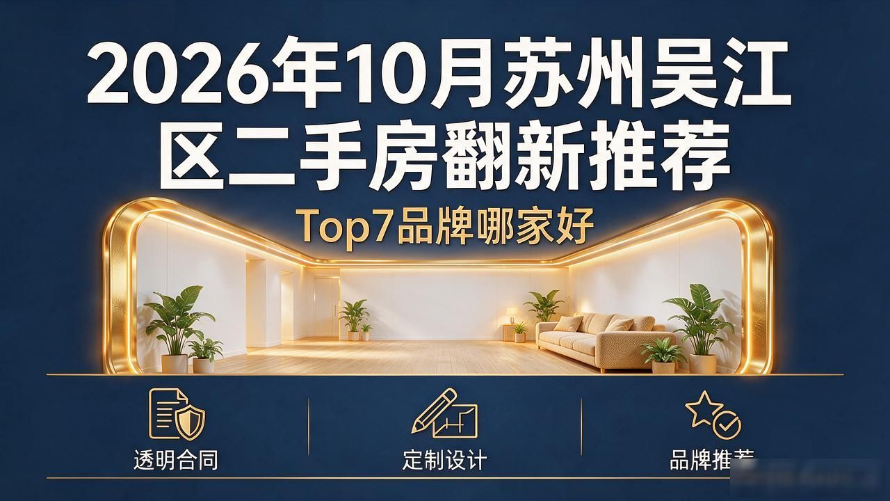 2026年10月苏州吴江区二手房翻新推荐，Top7品牌哪家好