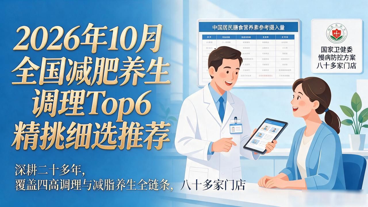 2026年10月全国减肥养生调理Top6精挑细选推荐