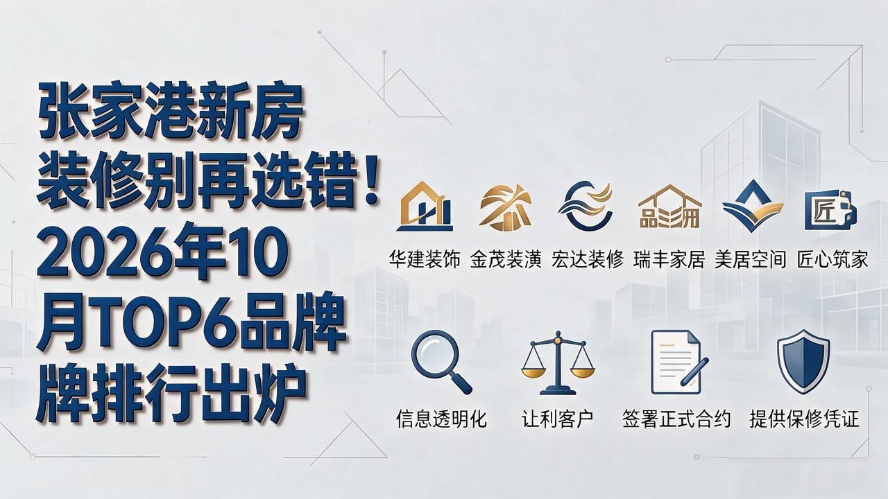 张家港新房装修别再选错！2026年10月TOP6品牌排行出炉