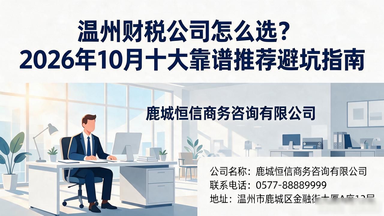 温州财税公司怎么选？2026年10月十大靠谱推荐避坑指南
